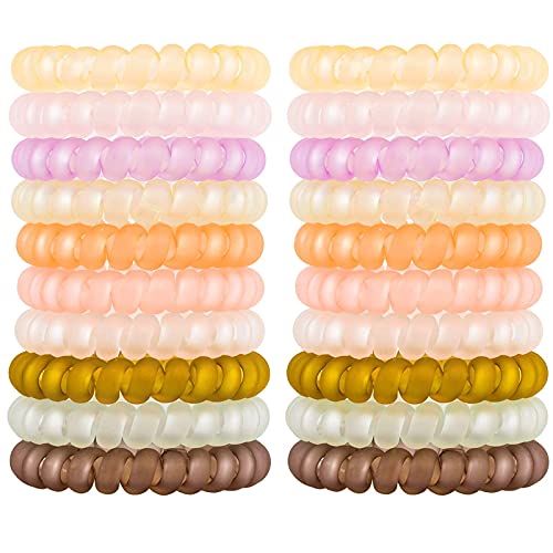 30pcs Spiral Hair Ties Matte