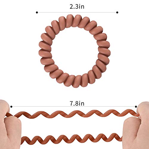 Spiral Hair Ties Neutral Matte Color