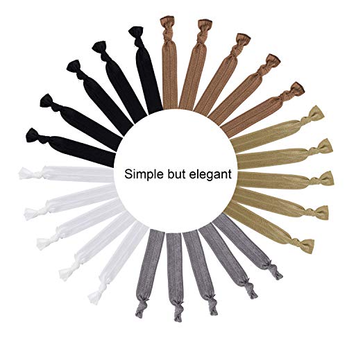 100pcs Neutral Color Ribbon Hair Ties