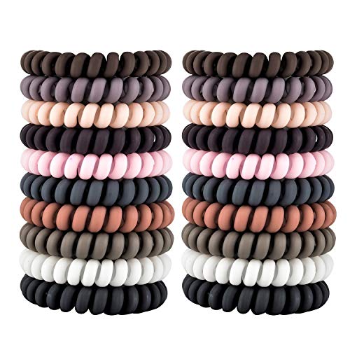 Spiral Hair Ties Neutral Matte Color