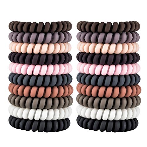 30pcs Spiral Hair Ties Matte