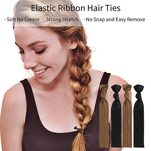 100pcs Hair Tie Ribbons Black/Brown