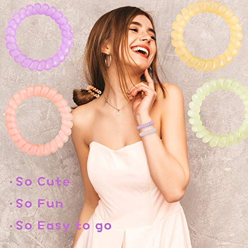 30pcs Spiral Hair Ties Matte