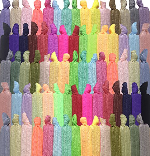 200Pcs Elastic Hair Ties Ribbon