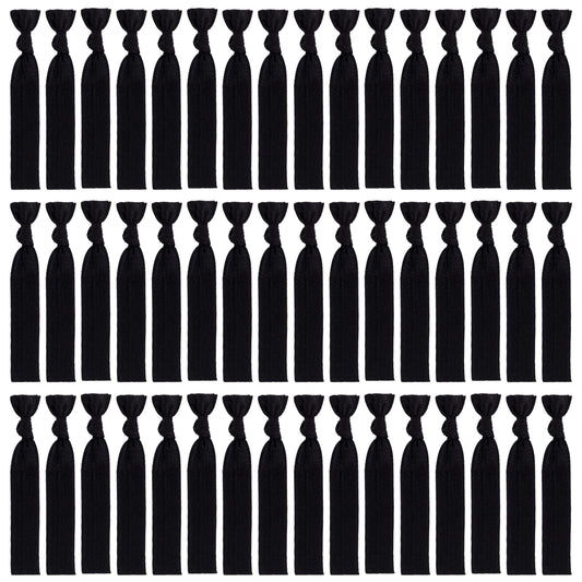 79style 120pcs Black Fabric Hair Ties