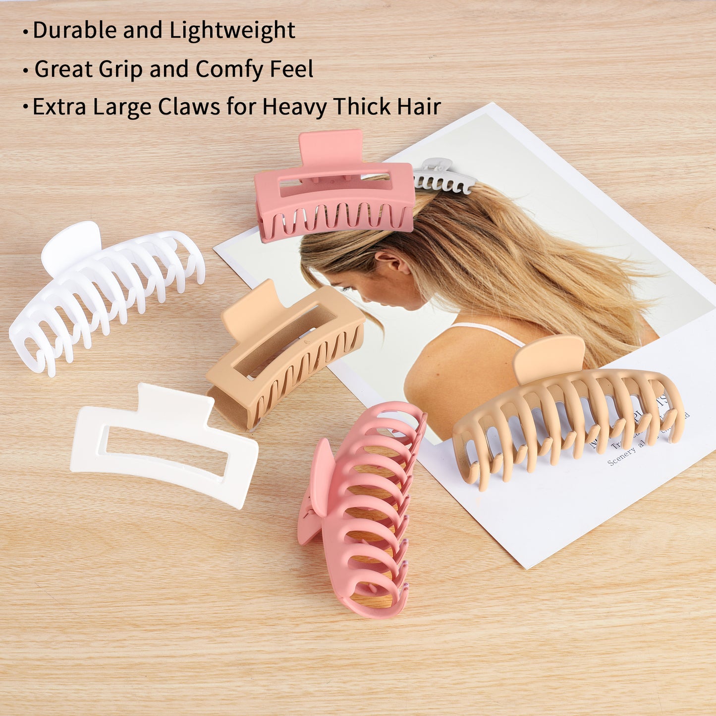 6pcs Hair Claw Clips