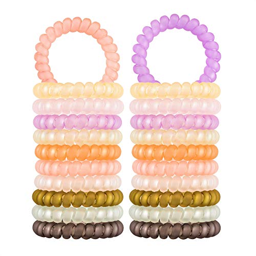 30pcs Spiral Hair Ties Matte