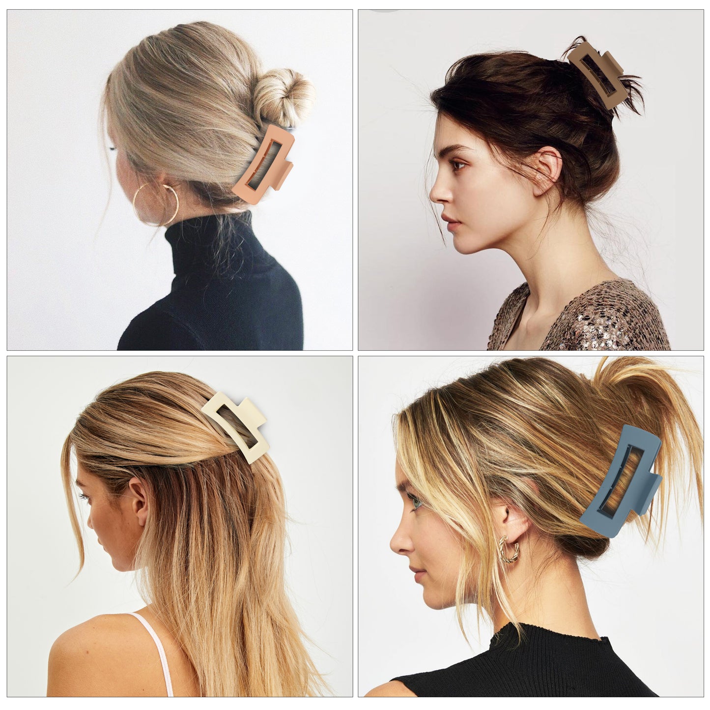 Hair Clips For Women Claws Clips Square Banana Clips For Thick Hair