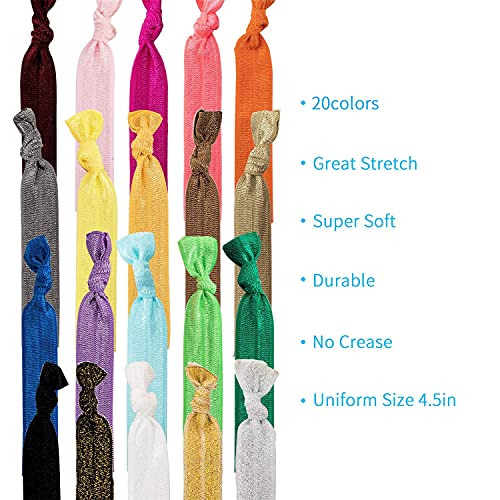 100Pcs Elastic Hair Ties Ribbon