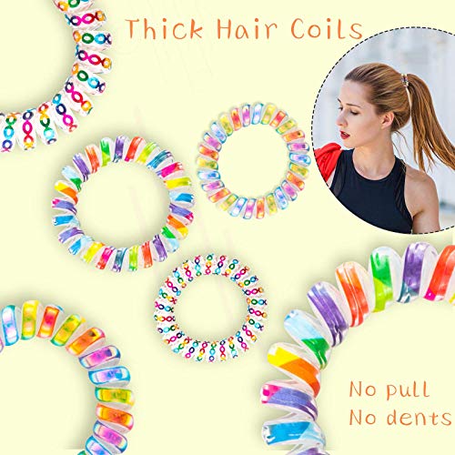 15pcs Rainbow Hair Coils