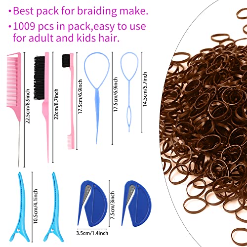 Mini Rubber Bands Brown Hair Tools