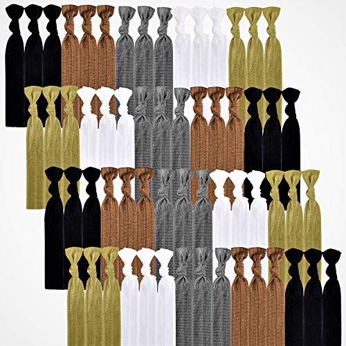 100pcs Neutral Color Ribbon Hair Ties