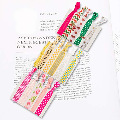 50pcs No Crease Ribbon Hair Ties