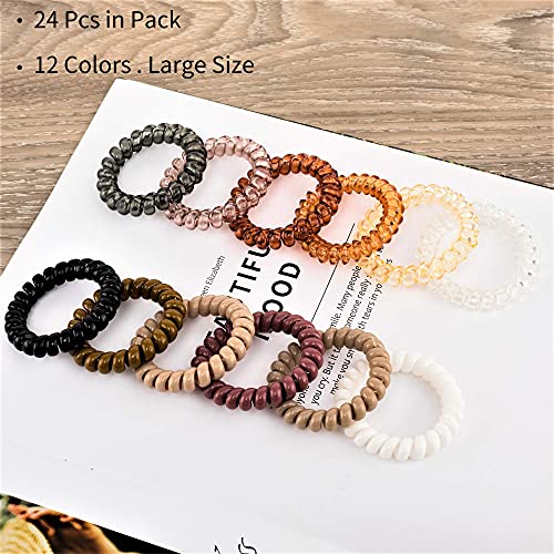 Spiral Hair Ties 24pcs