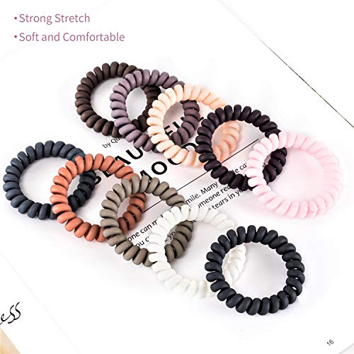 30pcs Spiral Hair Ties Matte