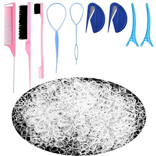 Mini Rubber Bands Hair Tools (Clear)