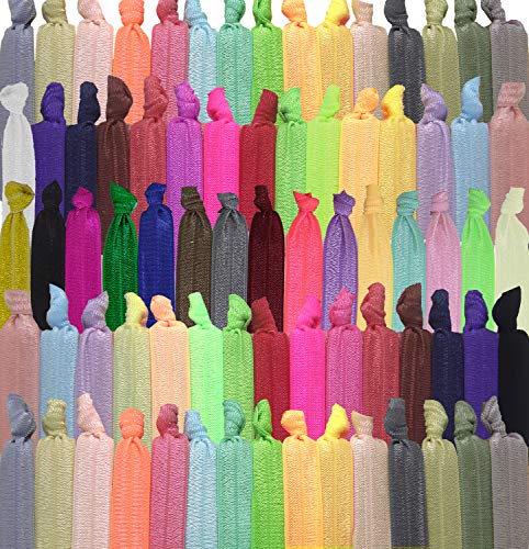 100Pcs Elastic Hair Ties Ribbon